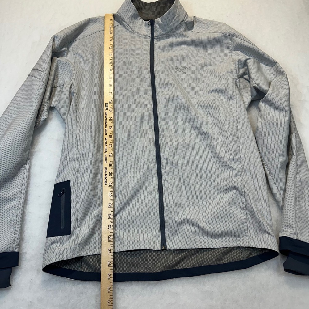 Arc'teryx Full Zip Jacket Mens Large Gray Navy Reflective Hiking Gorpcore - Picture 5 of 12